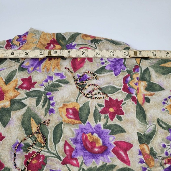Vintage No Boundaries Plus Women's 3XL 80's Floral Short Sleeve Pullover Top‎ - Picture 10 of 11